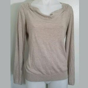 Anthropologie Sparrow Beige Sweater Top Crochet M